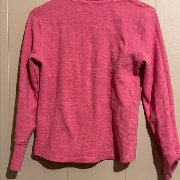 Lot of 2 L.L. BEAN W MED. Plaid Flannel Fleece Lined But Down & Waffle knittop - Picture 10 of 13